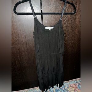 Black fringe dress
